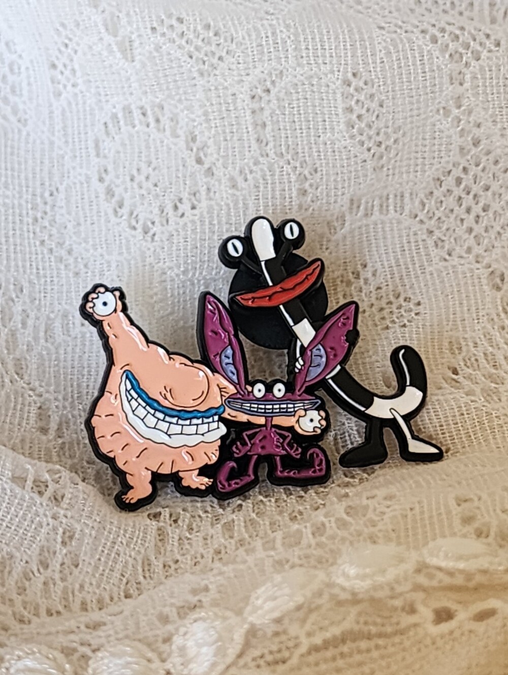 😱 Aaahh!!! Real Monsters Enamel Pin Retro